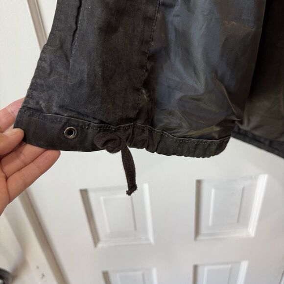 Vintage Buckaroo Parka Jacket Grunge Goth Fish Tail Hoodie Pockets Charcoal Lrg - Picture 13 of 14